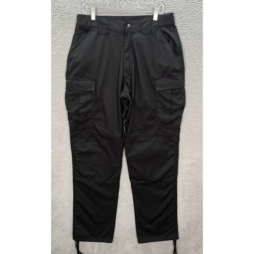 511 Tactical Pants Mens Large Long Black Ripstop Relaxed Fit TDU Cargo Workwear